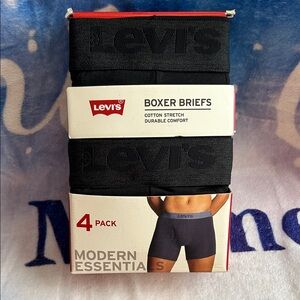 Levi's Modern Essentials Black Boxer Briefs 4-Pack